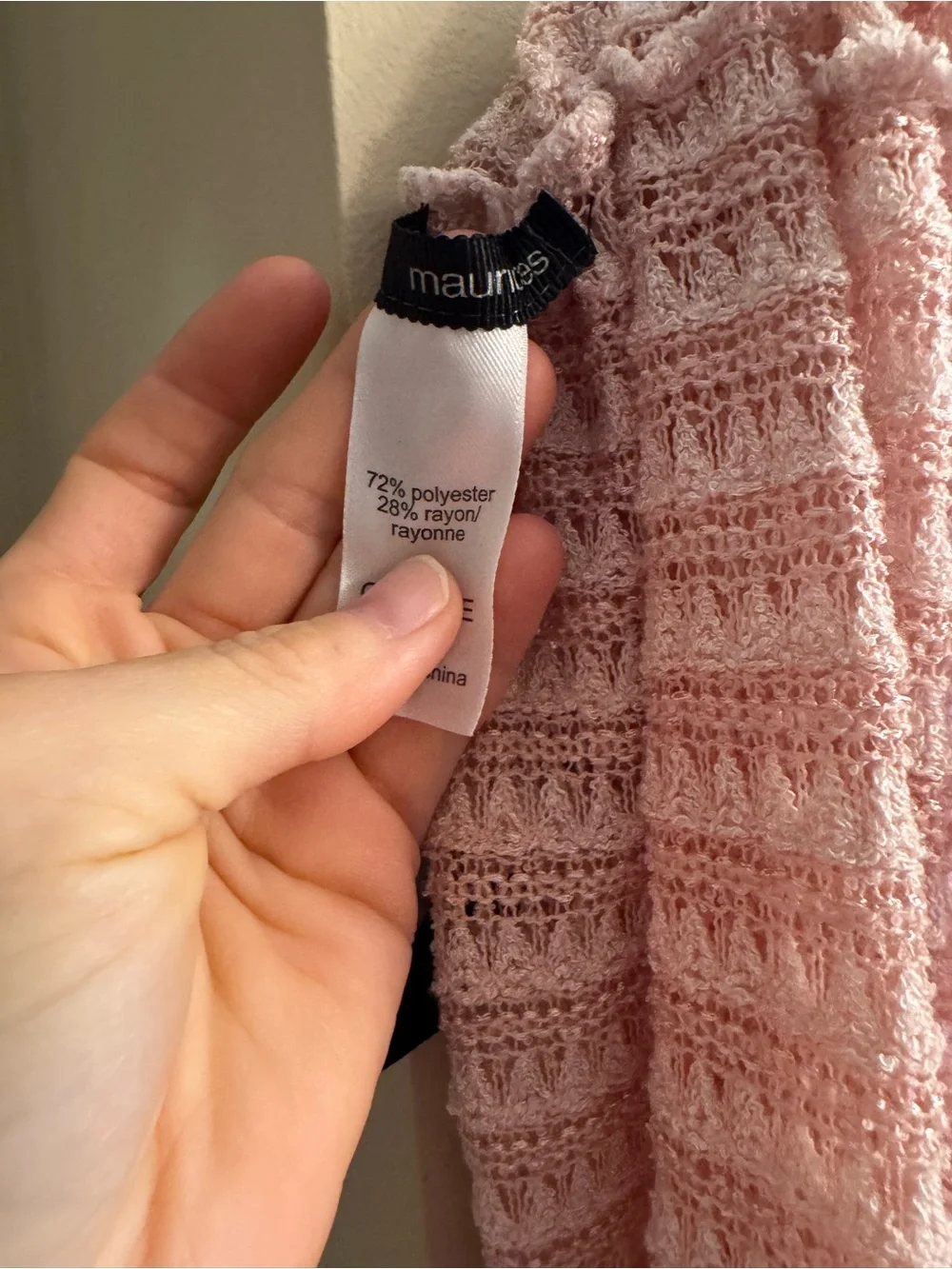 Maurices Blush Pink Knit Infinity Scarf